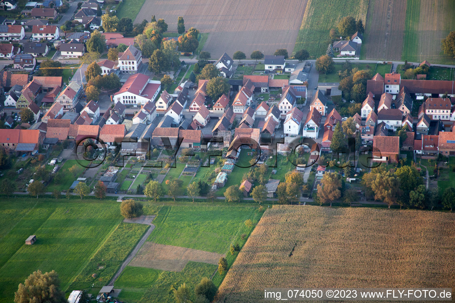 Luftaufnahme von Freckenfeld, Gänsried im Bundesland Rheinland-Pfalz, Deutschland