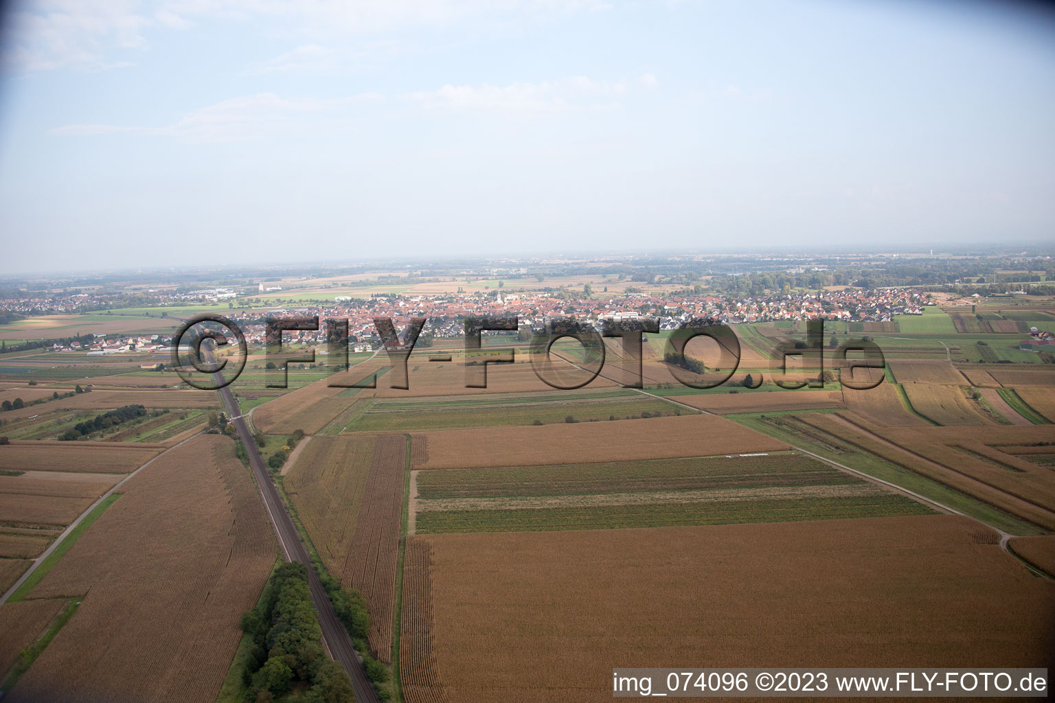 Luftaufnahme von Hœrdt im Bundesland Bas-Rhin, Frankreich