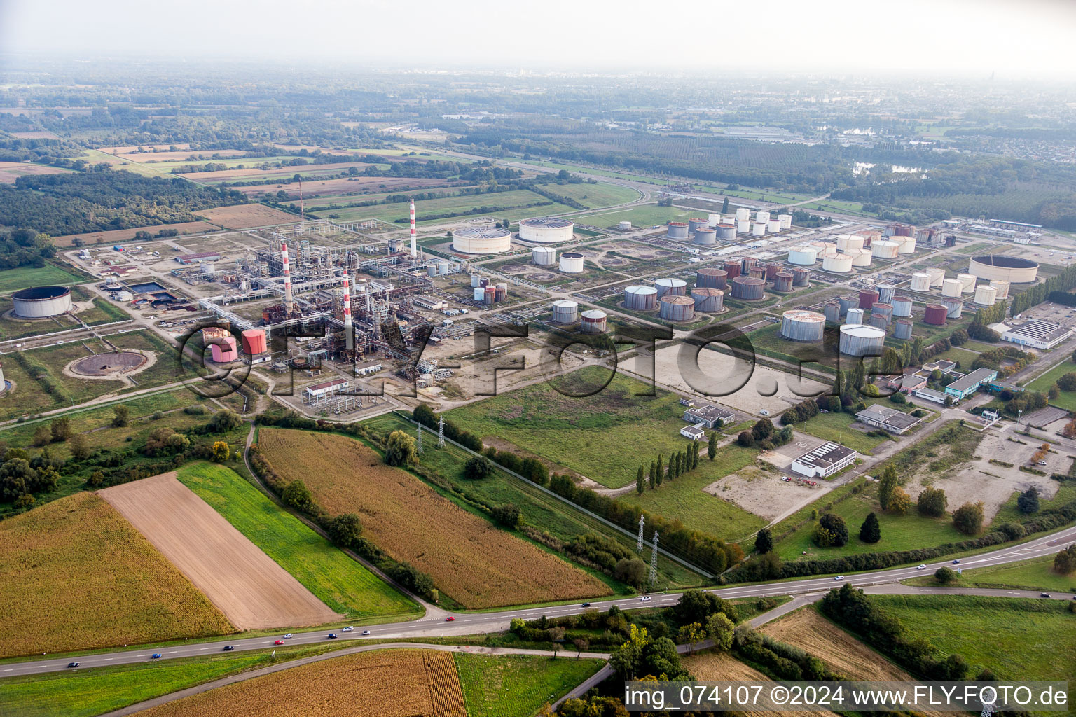 Ehemaliges Raffinerie- Werksgelände in Reichstett in Grand Est in Vendenheim im Bundesland Bas-Rhin, Frankreich