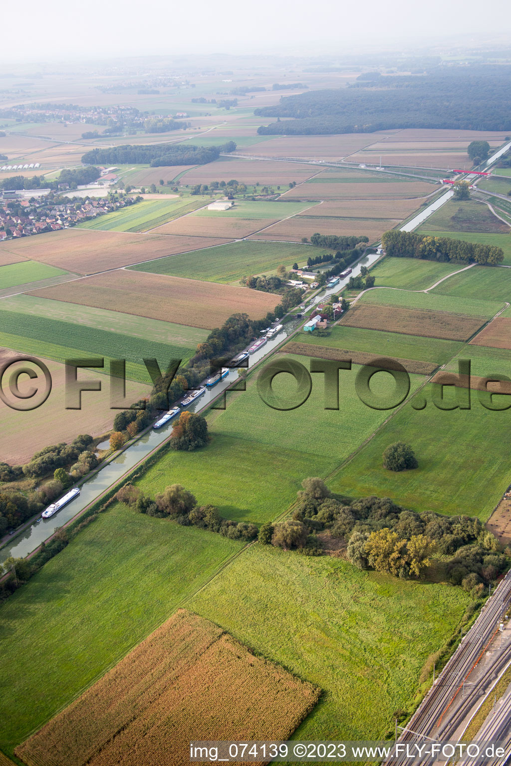 Vendenheim im Bundesland Bas-Rhin, Frankreich vom Flugzeug aus
