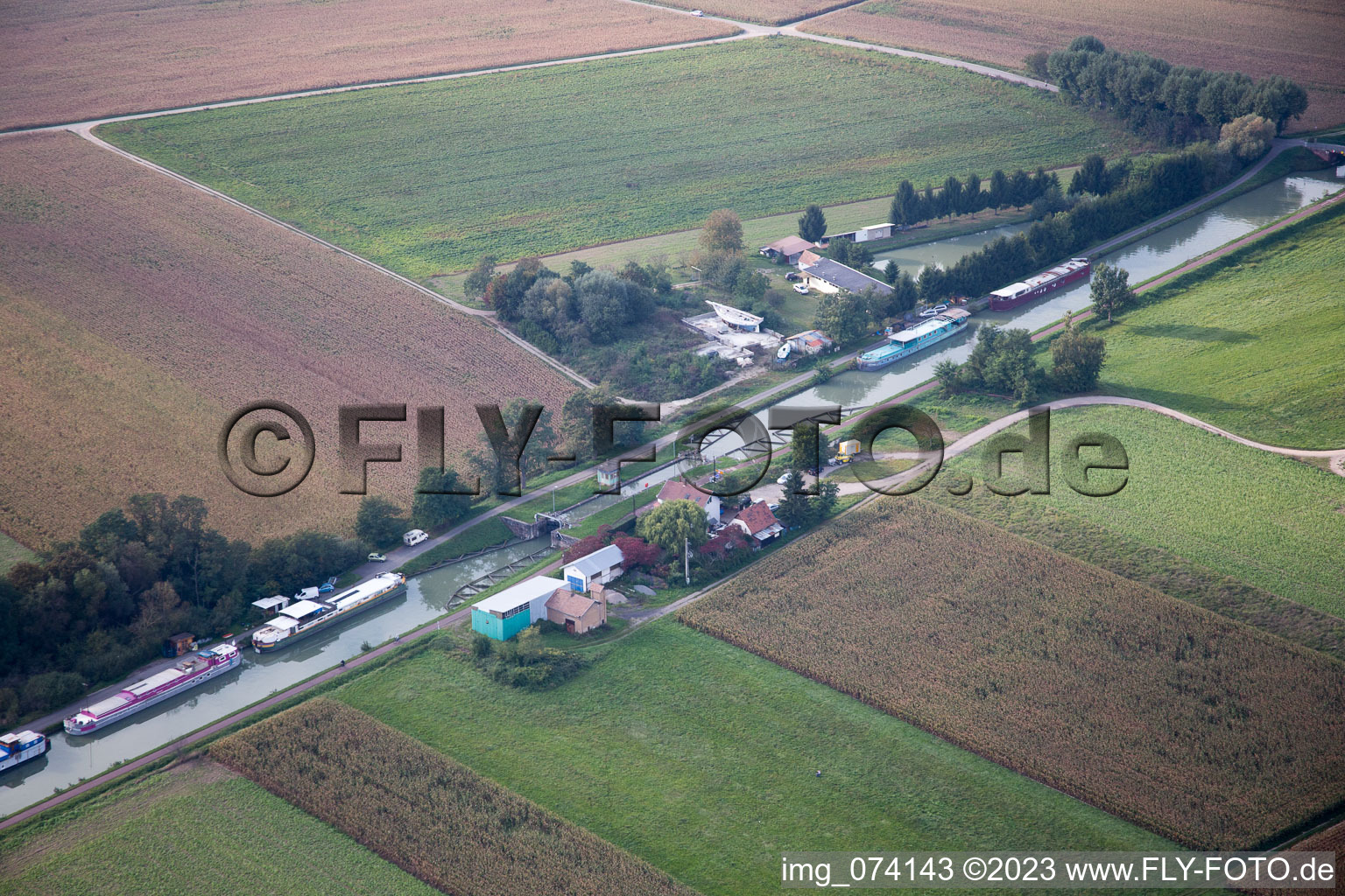 Vendenheim im Bundesland Bas-Rhin, Frankreich aus der Luft betrachtet