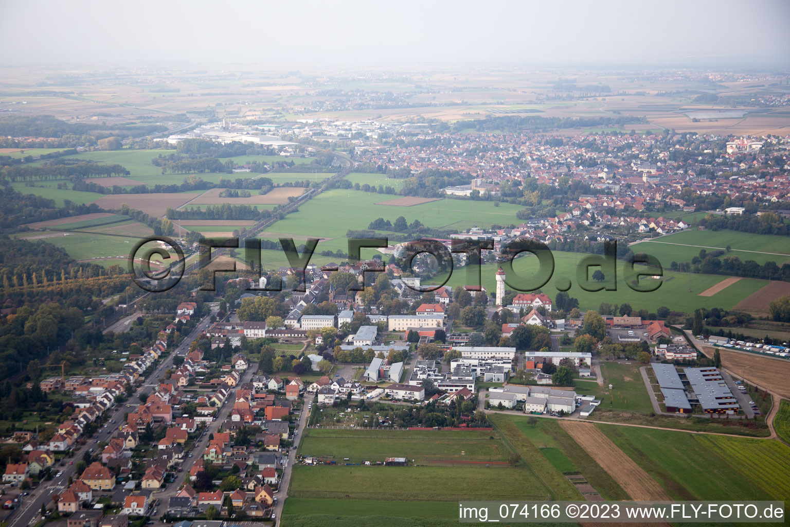 Brumath, Stephansfeld im Bundesland Bas-Rhin, Frankreich von oben