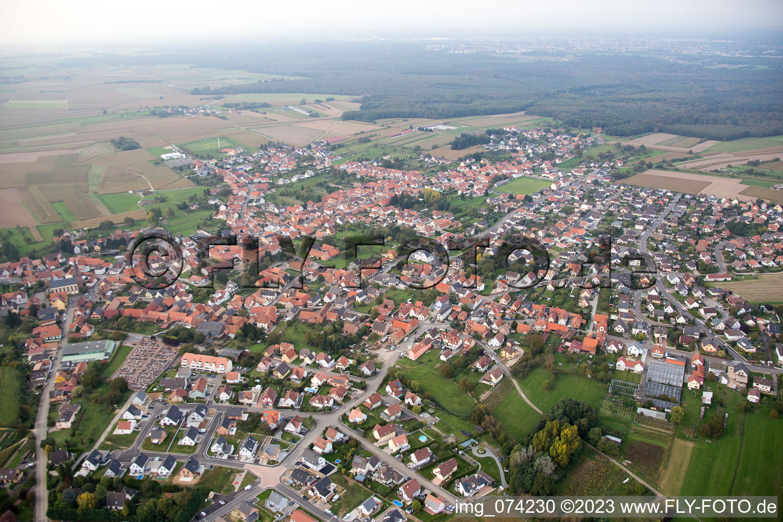 Weitbruch im Bundesland Bas-Rhin, Frankreich aus der Luft