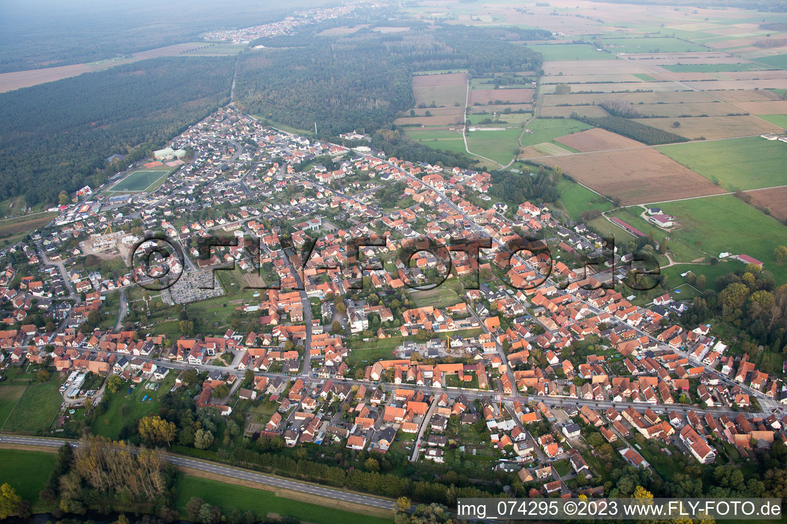 Oberhoffen-sur-Moder im Bundesland Bas-Rhin, Frankreich