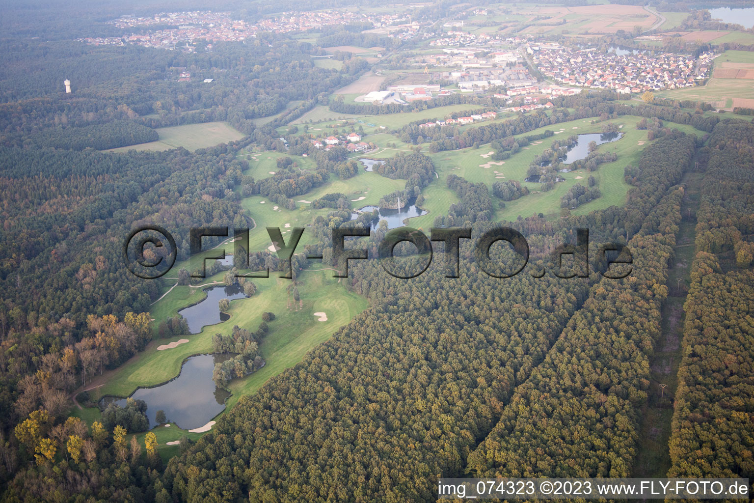 Luftbild von Soufflenheim, Golfplatz im Bundesland Bas-Rhin, Frankreich