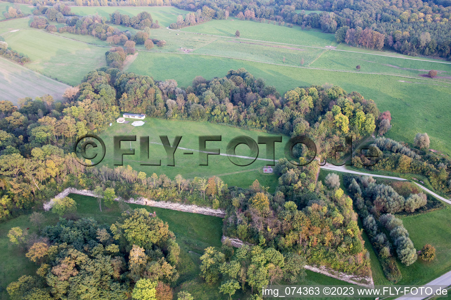 Drohnenaufname von Fort-Louis im Bundesland Bas-Rhin, Frankreich