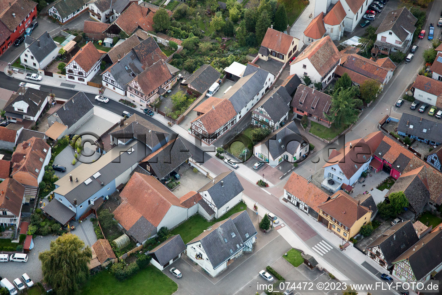 Beinheim im Bundesland Bas-Rhin, Frankreich von einer Drohne aus