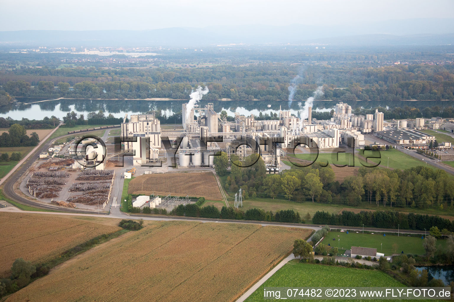Beinheim, Industrie im Bundesland Bas-Rhin, Frankreich aus der Luft