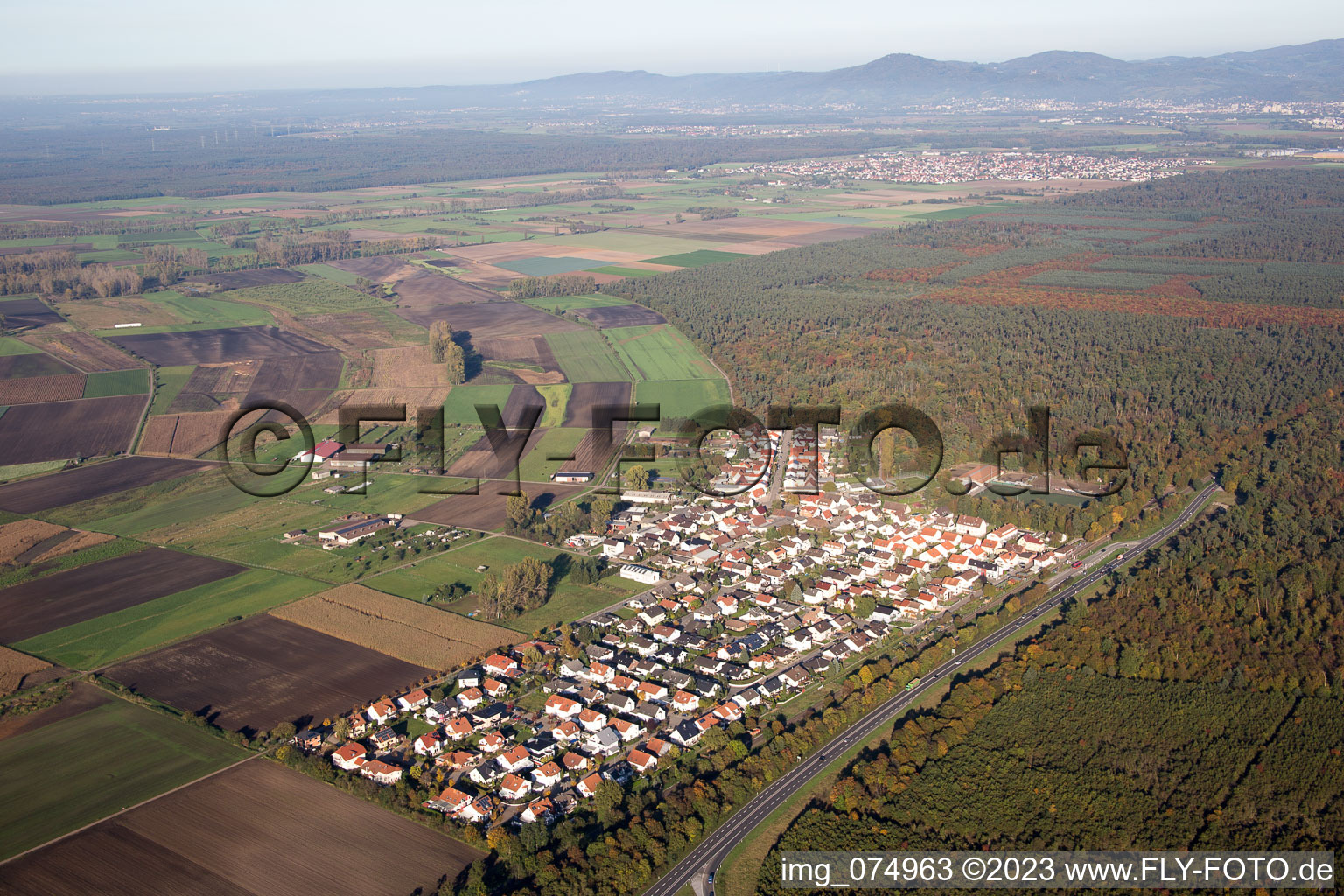 Luftbild von Riedrode im Bundesland Hessen, Deutschland