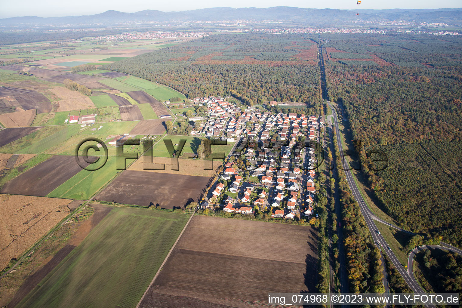 Luftaufnahme von Riedrode im Bundesland Hessen, Deutschland
