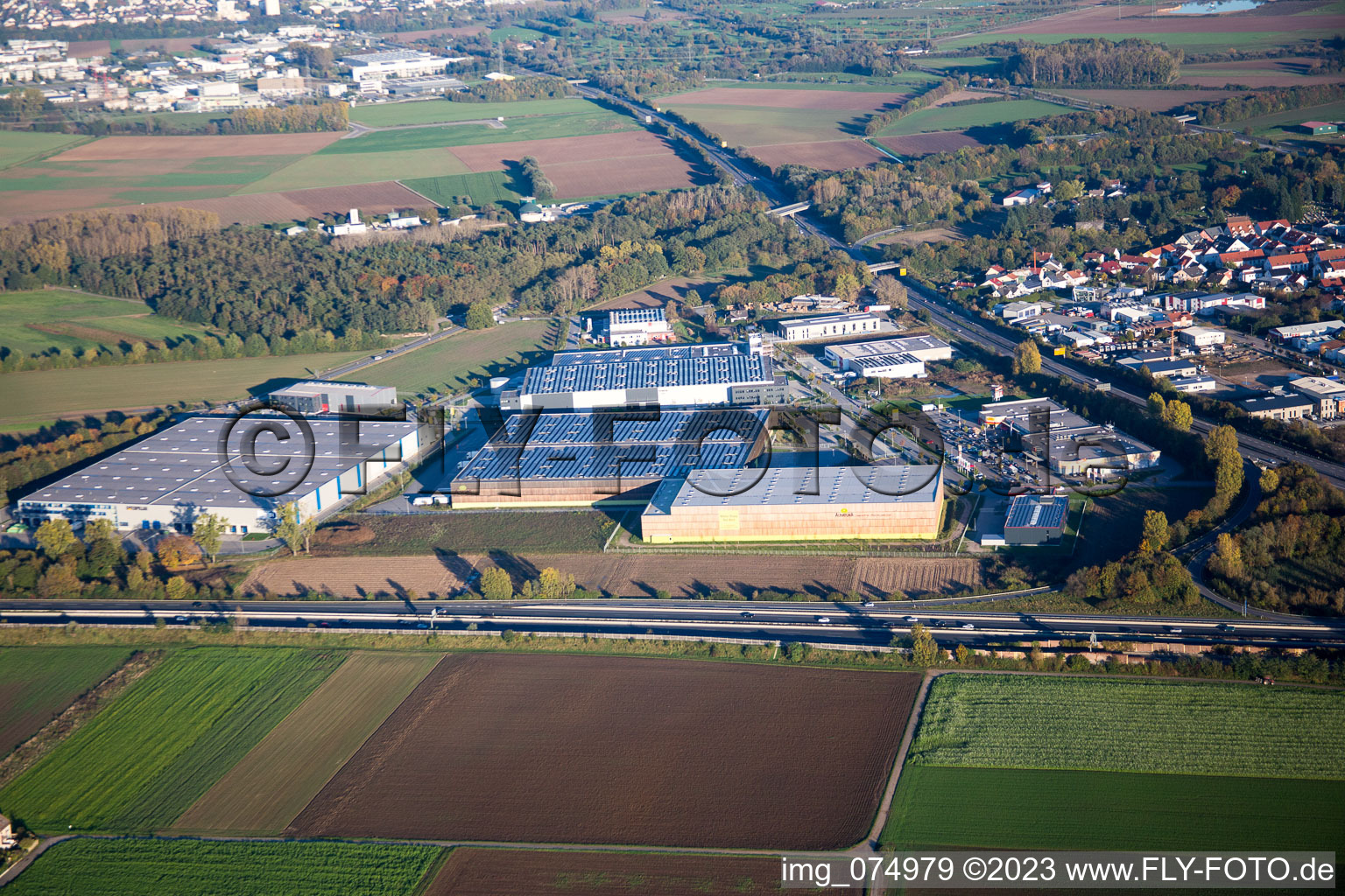 Luftbild von Lorsch im Bundesland Hessen, Deutschland