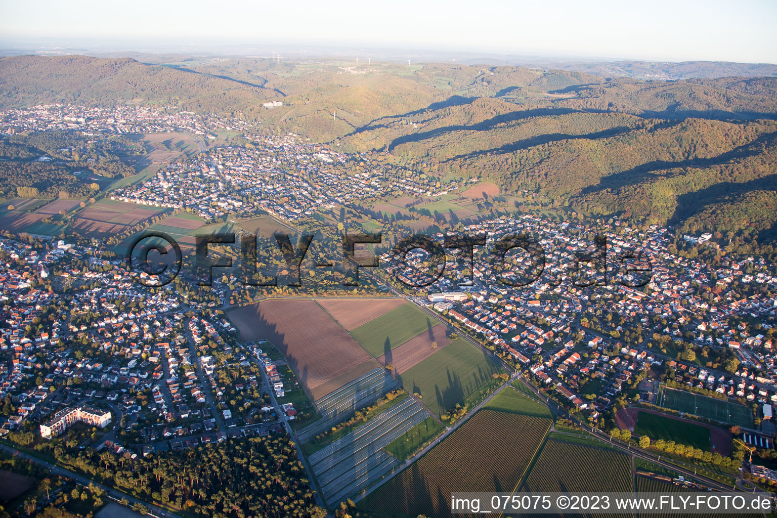 Alsbach-Hähnlein im Bundesland Hessen, Deutschland vom Flugzeug aus