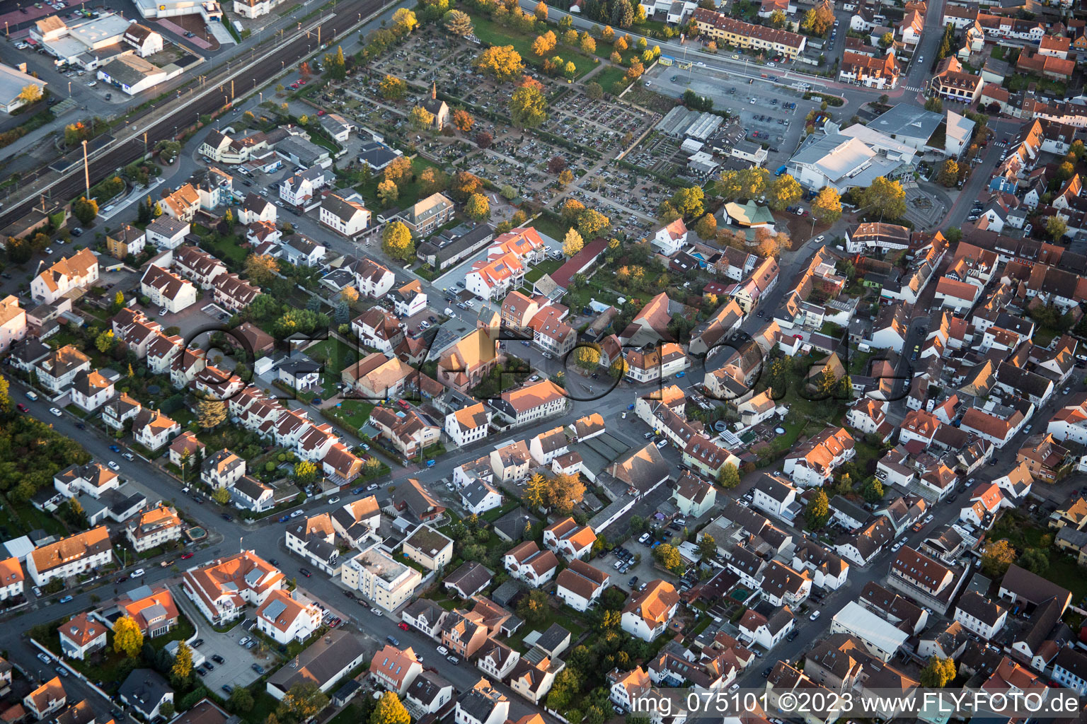 Gernsheim im Bundesland Hessen, Deutschland von oben gesehen