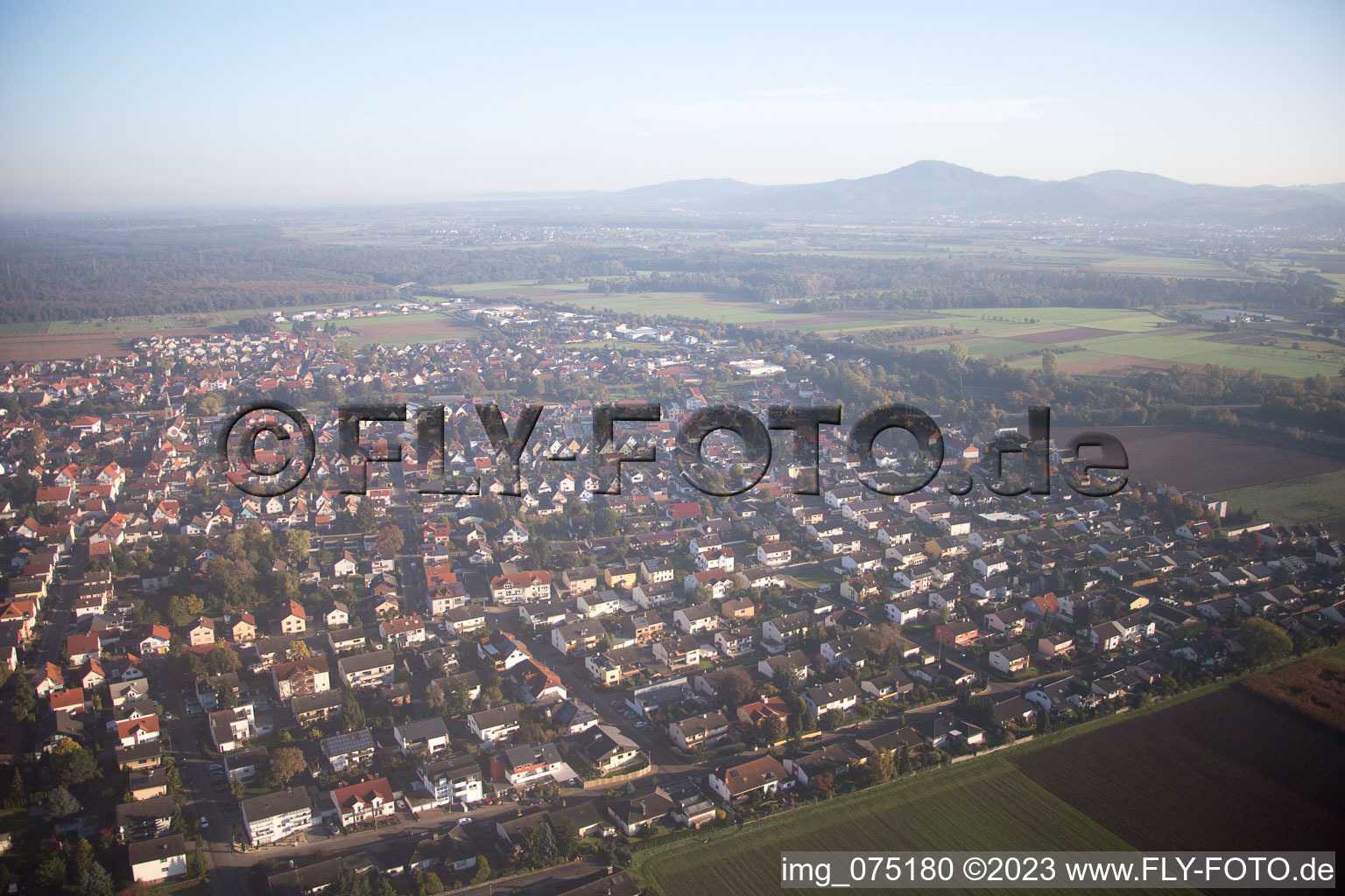 Luftbild von Einhausen im Bundesland Hessen, Deutschland