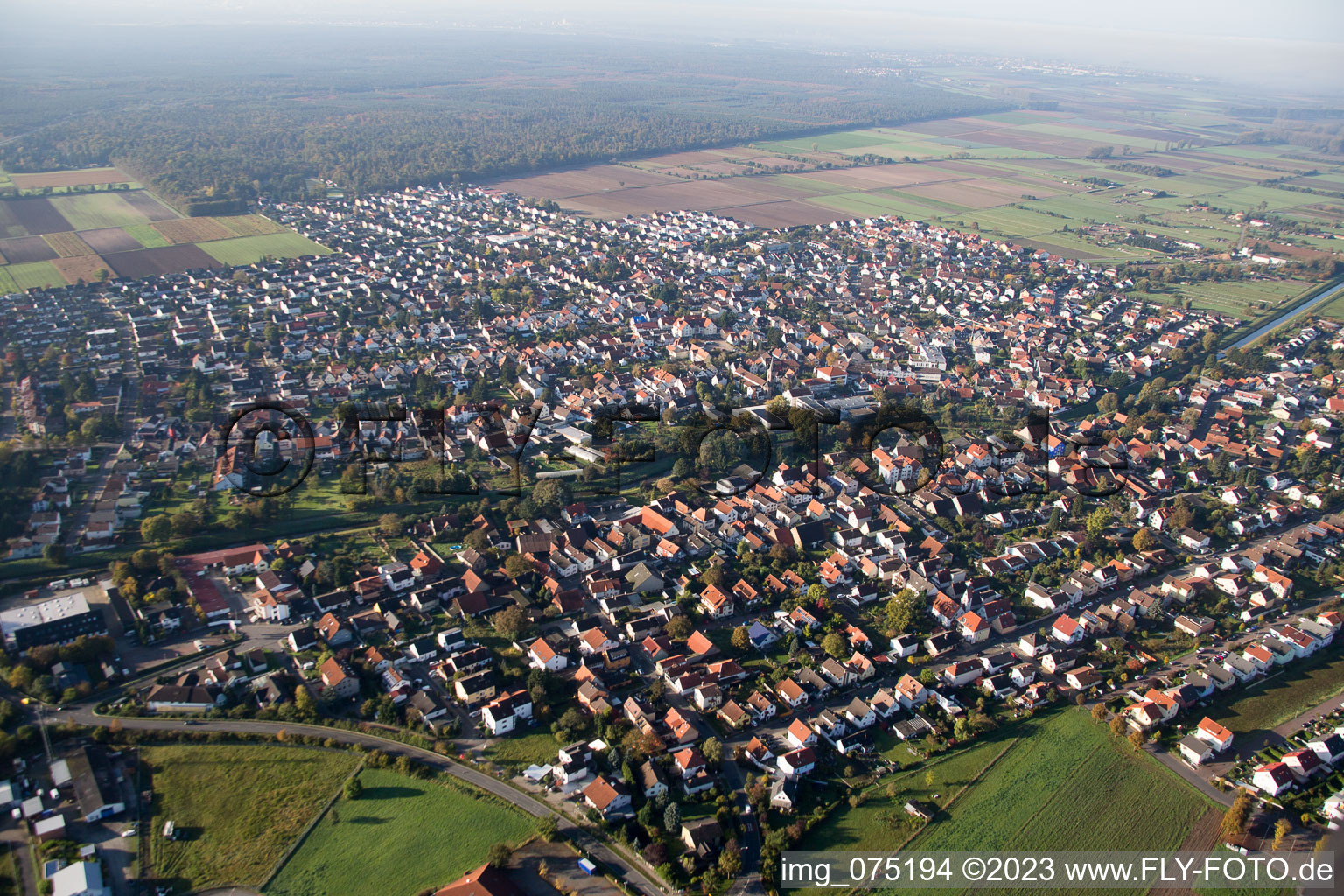 Einhausen im Bundesland Hessen, Deutschland von oben gesehen
