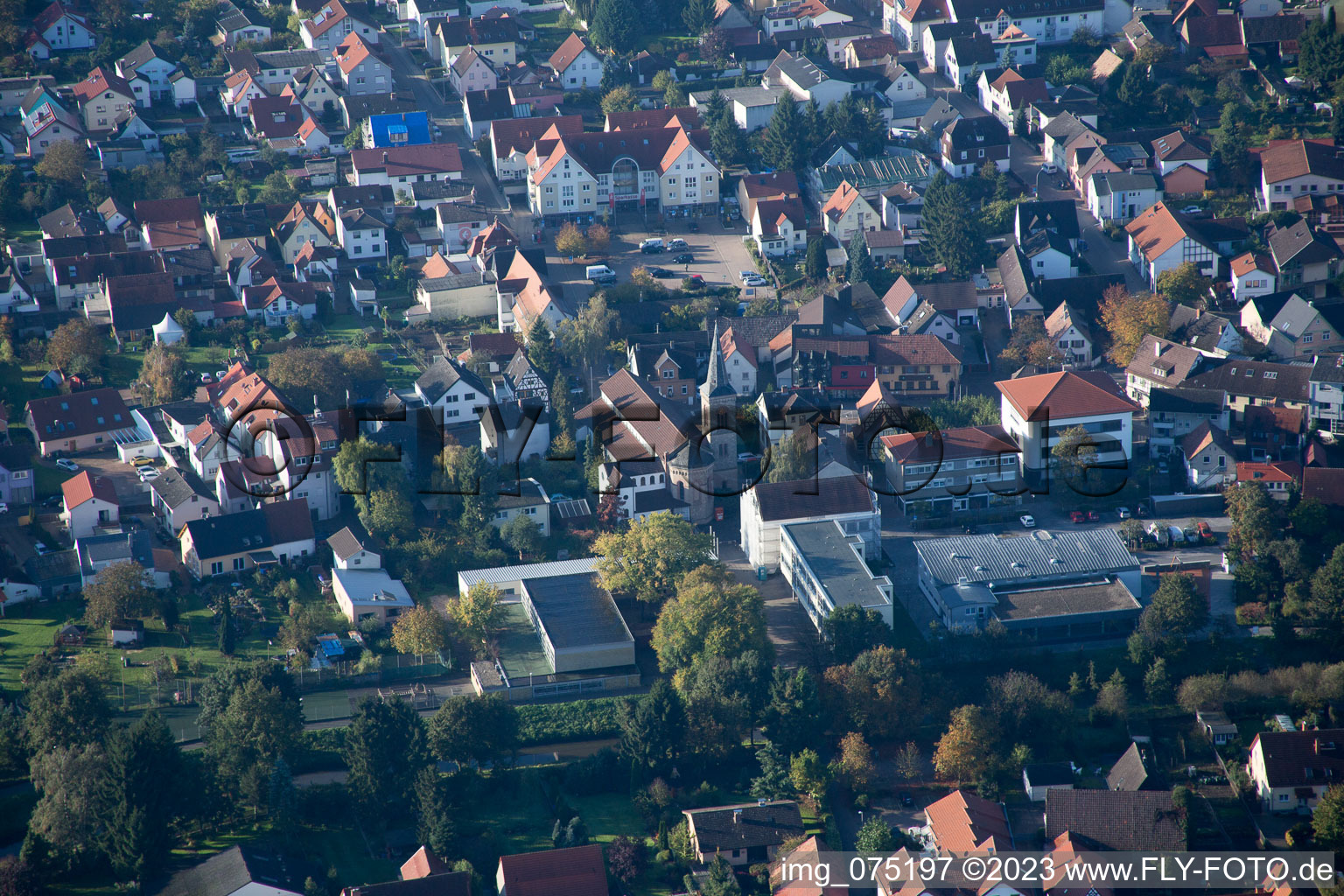 Einhausen im Bundesland Hessen, Deutschland aus der Luft betrachtet