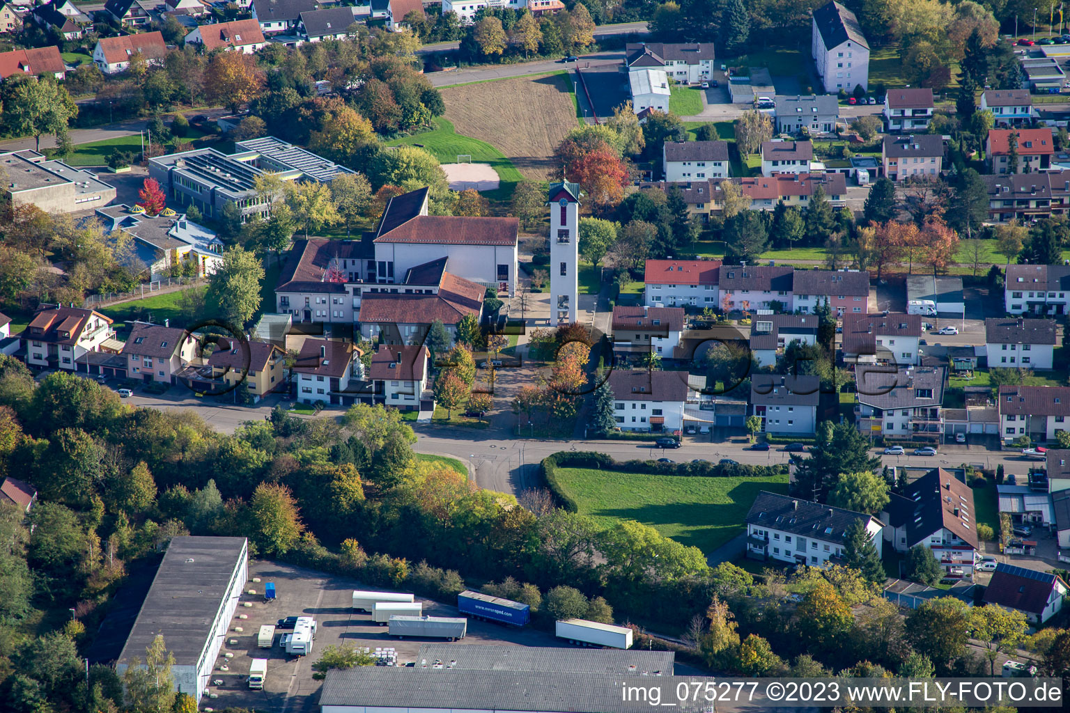 Luftbild von Rastatt im Bundesland Baden-Württemberg, Deutschland