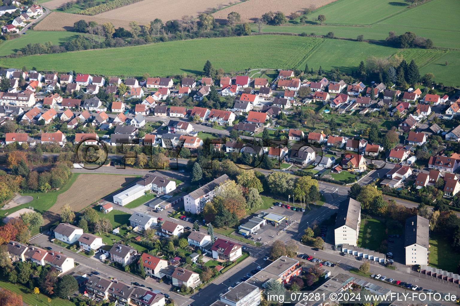 Neckarstraße Nord in Rastatt im Bundesland Baden-Württemberg, Deutschland