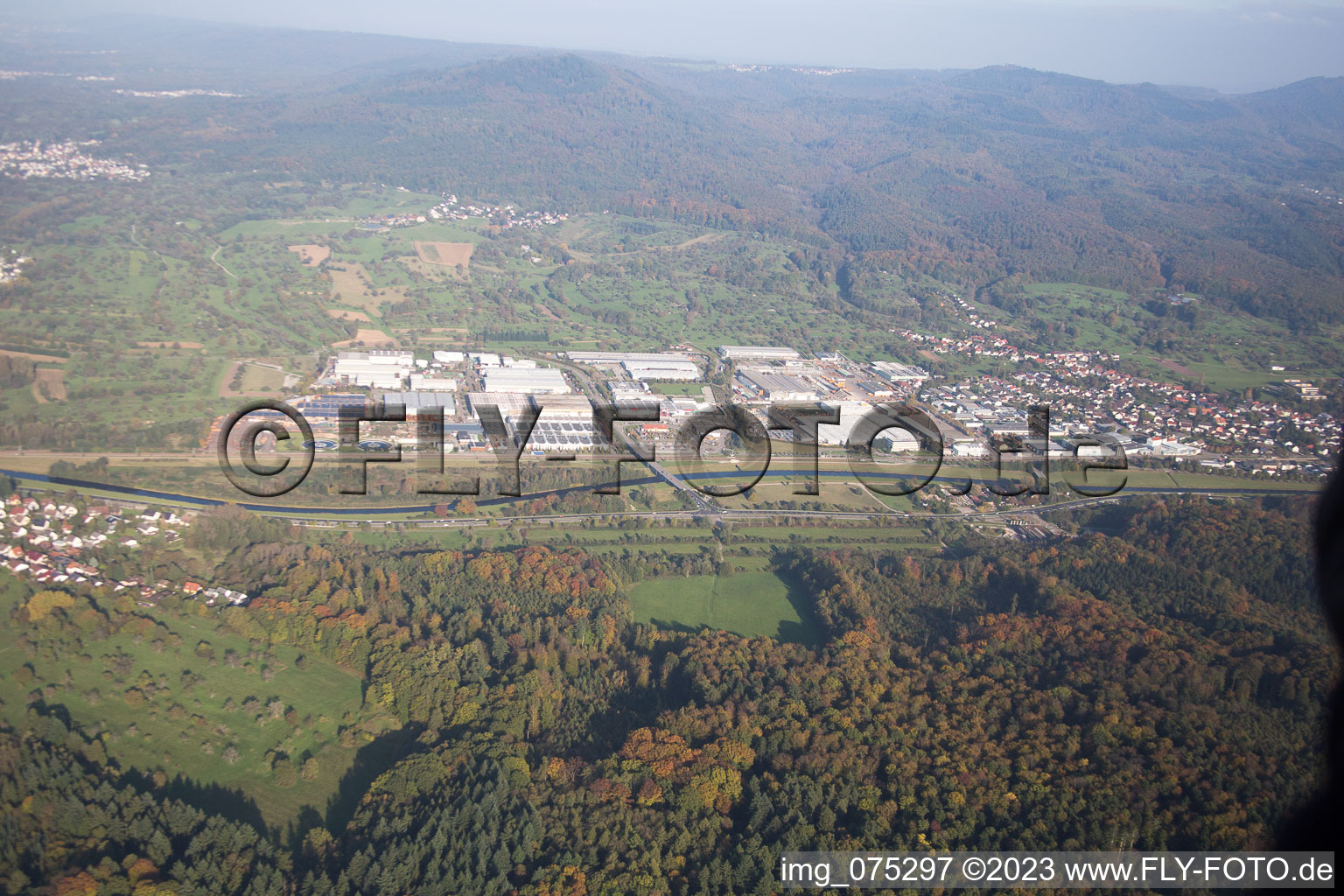 Luftaufnahme von Kuppenheim im Bundesland Baden-Württemberg, Deutschland