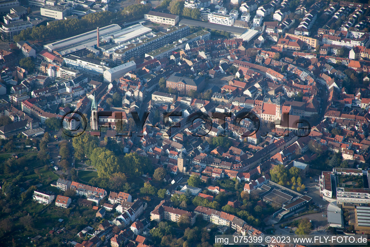 Luftbild von Ortsteil Durlach in Karlsruhe im Bundesland Baden-Württemberg, Deutschland