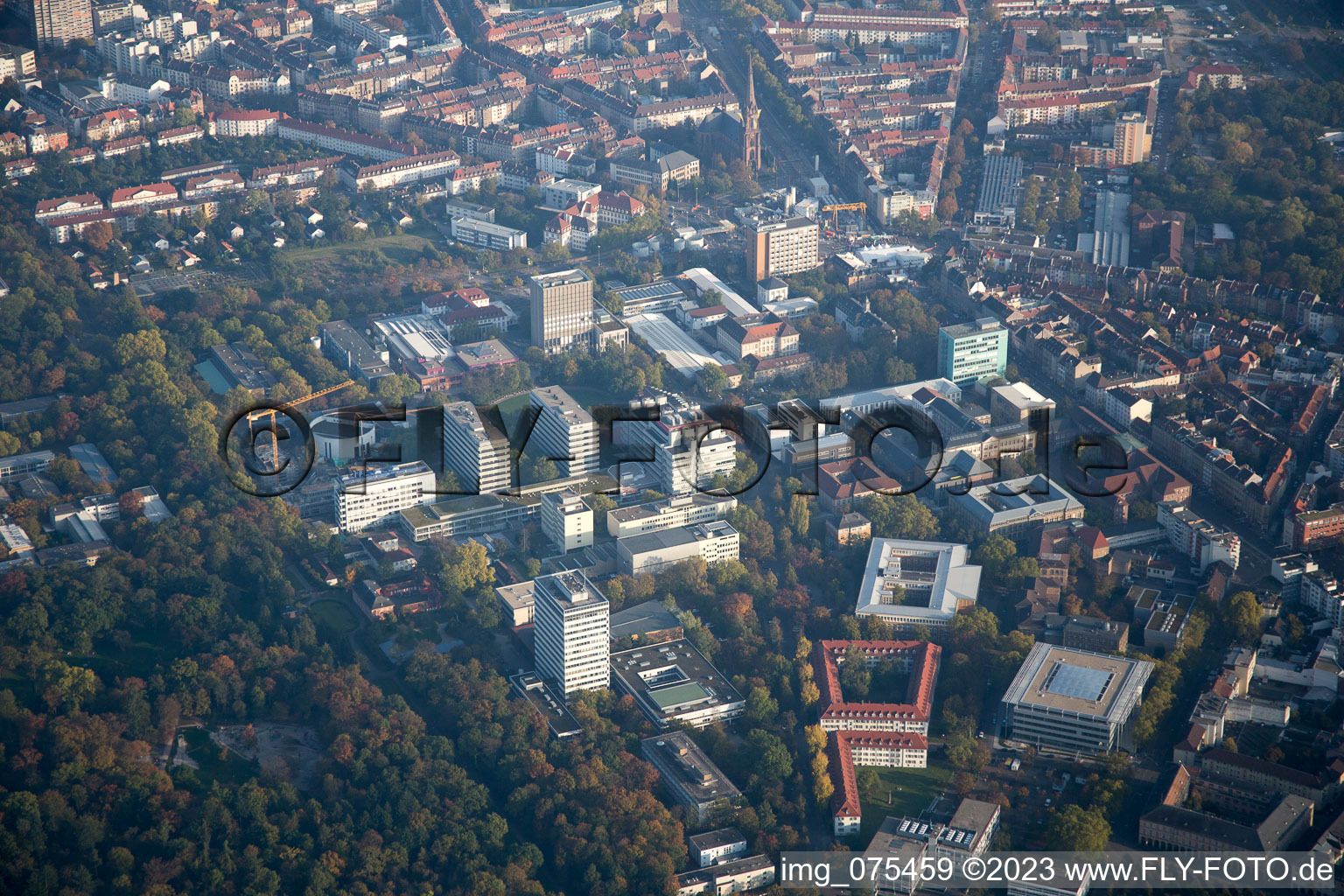Luftbild von KIT Engesserstr im Ortsteil Innenstadt-Ost in Karlsruhe im Bundesland Baden-Württemberg, Deutschland