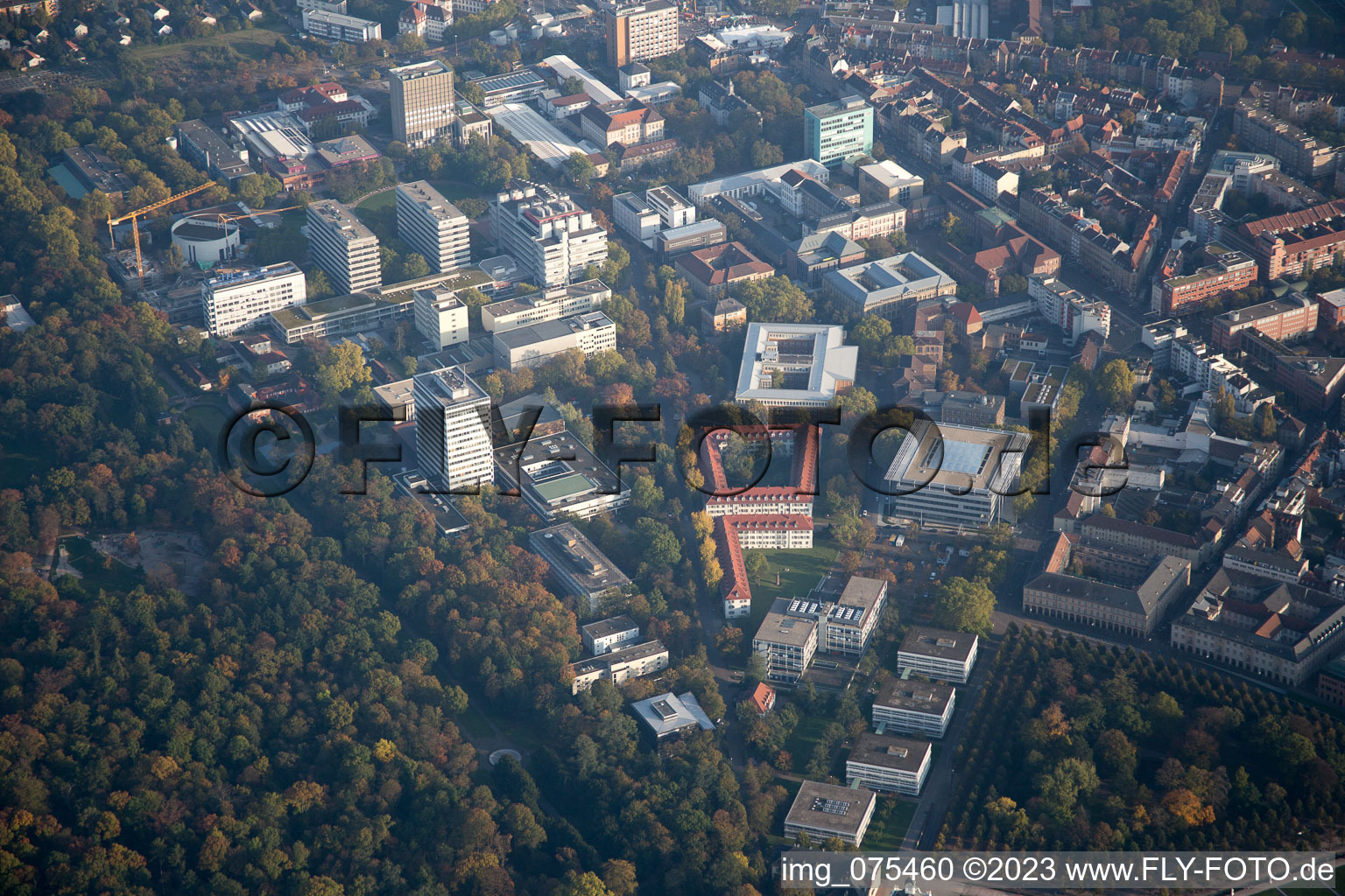 Luftaufnahme von KIT Engesserstr im Ortsteil Innenstadt-Ost in Karlsruhe im Bundesland Baden-Württemberg, Deutschland