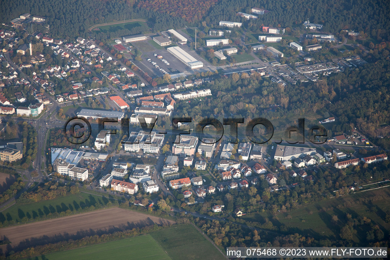 Luftbild von Ortsteil Nordweststadt in Karlsruhe im Bundesland Baden-Württemberg, Deutschland