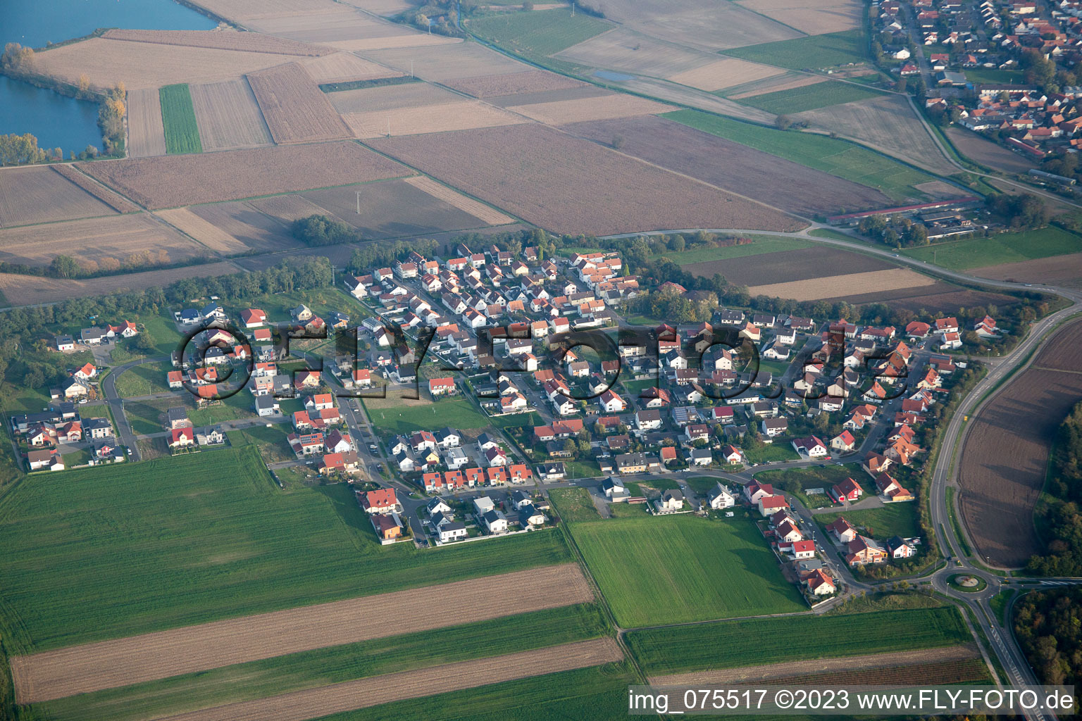 Hardtwald im Bundesland Rheinland-Pfalz, Deutschland aus der Drohnenperspektive