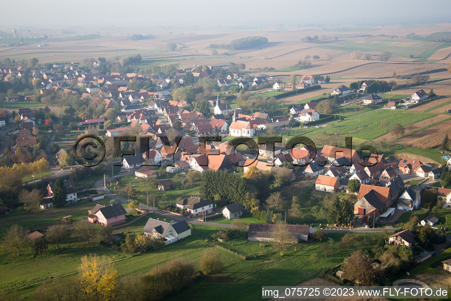 Wintzenbach im Bundesland Bas-Rhin, Frankreich von oben