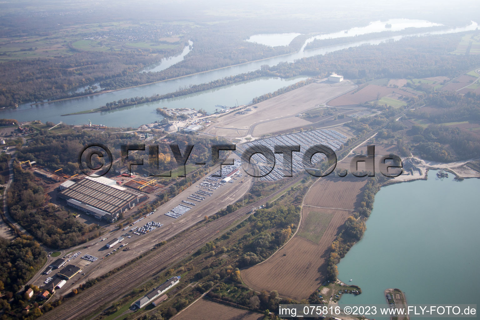 Luftbild von Lauterbourg im Bundesland Bas-Rhin, Frankreich