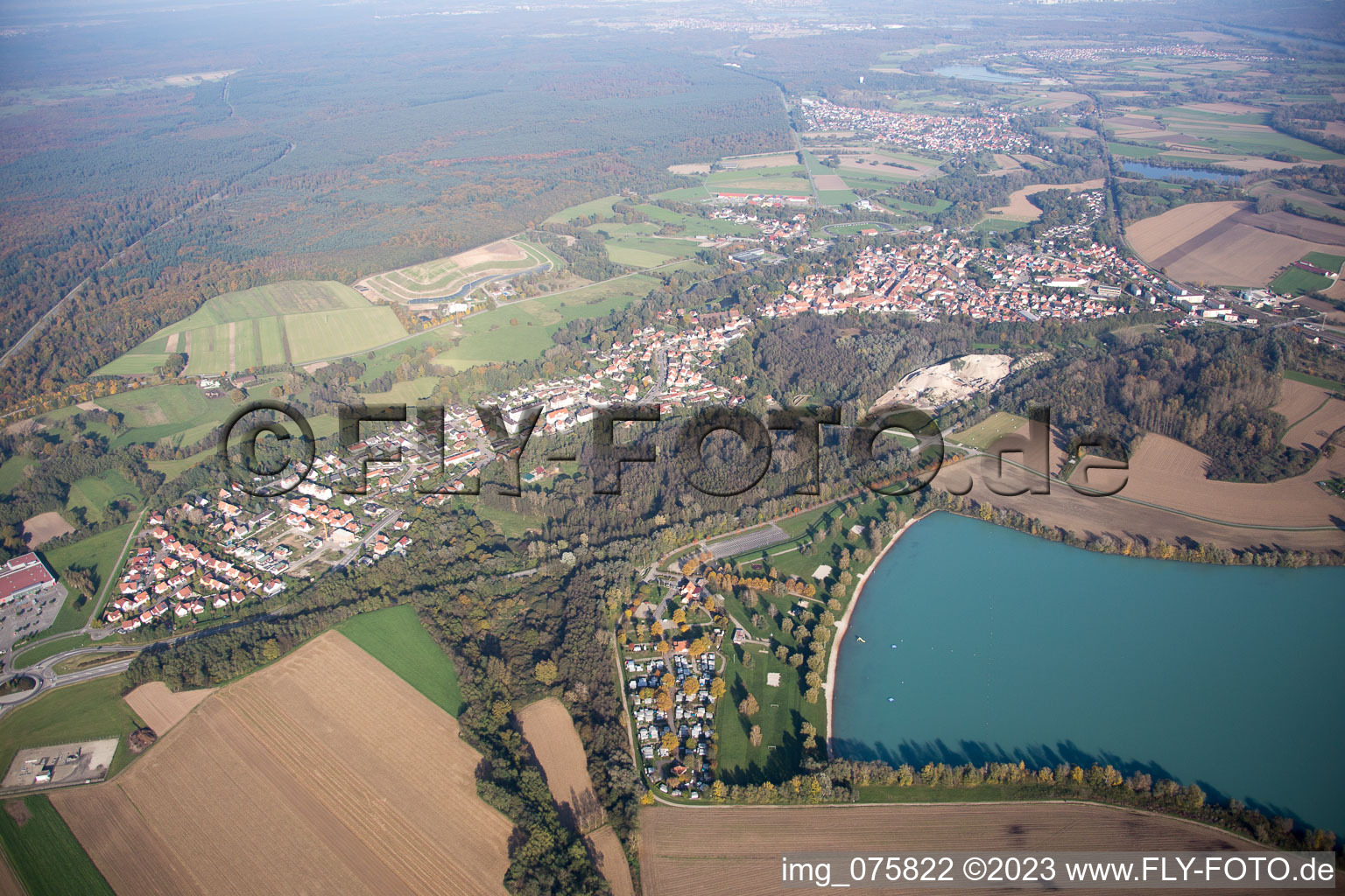 Lauterbourg im Bundesland Bas-Rhin, Frankreich aus der Luft