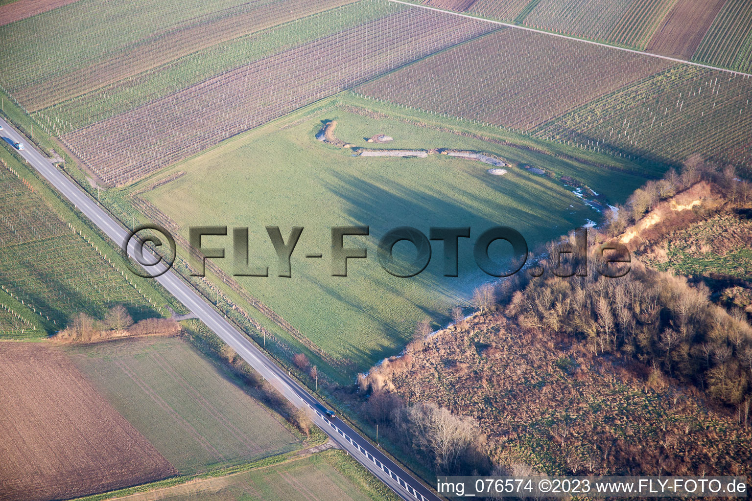 Luftaufnahme von Niederhorbach, Deponie im Bundesland Rheinland-Pfalz, Deutschland