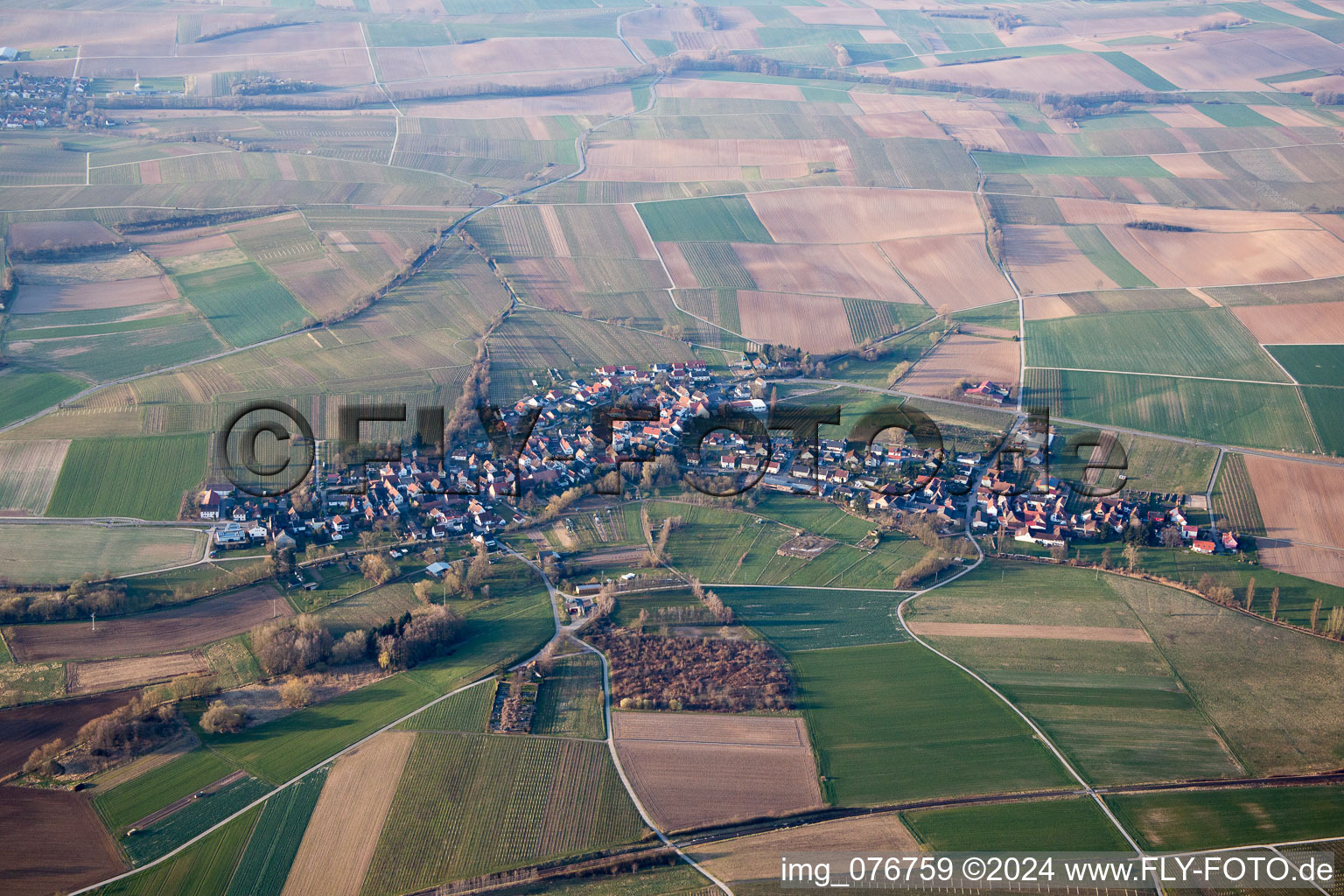 Oberhausen im Bundesland Rheinland-Pfalz, Deutschland von oben