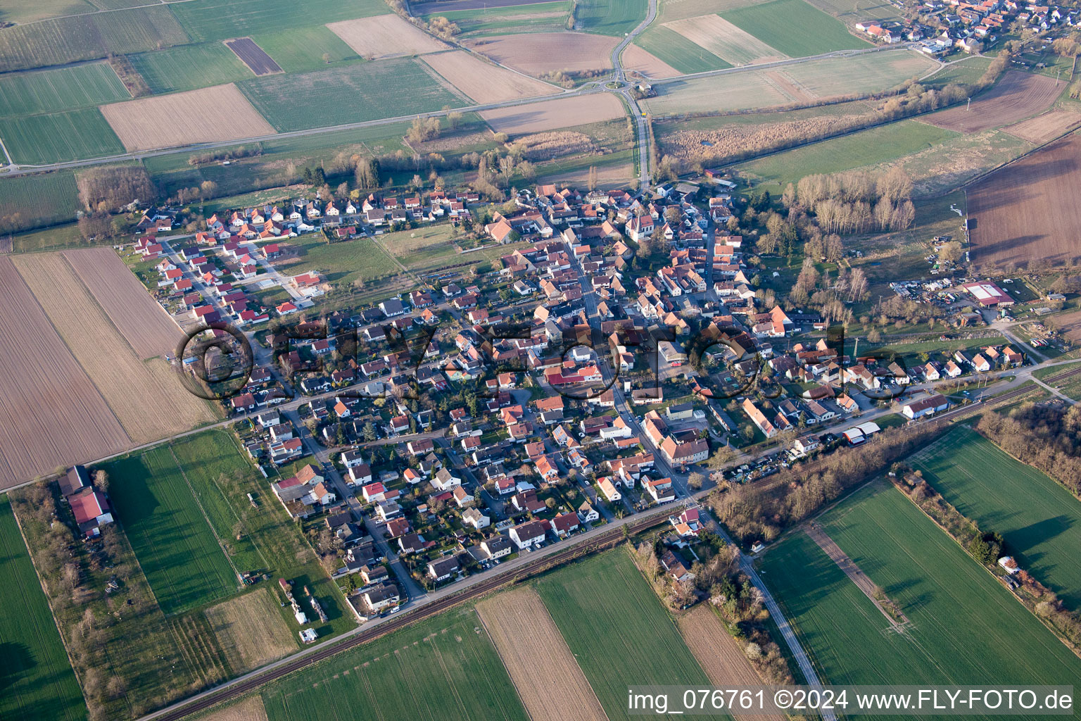 Dorf - Ansicht in Barbelroth im Bundesland Rheinland-Pfalz, Deutschland