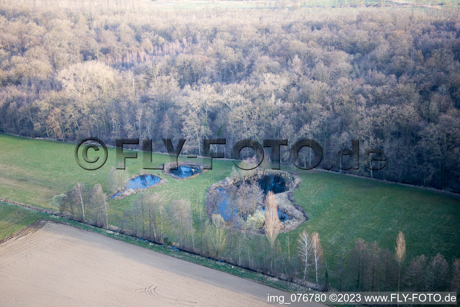Luftaufnahme von Höfen im Bundesland Rheinland-Pfalz, Deutschland