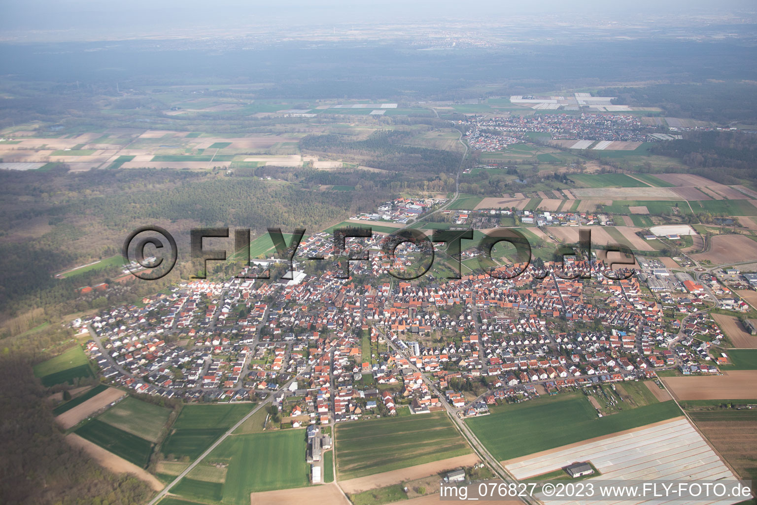 Luftbild von Harthausen im Bundesland Rheinland-Pfalz, Deutschland