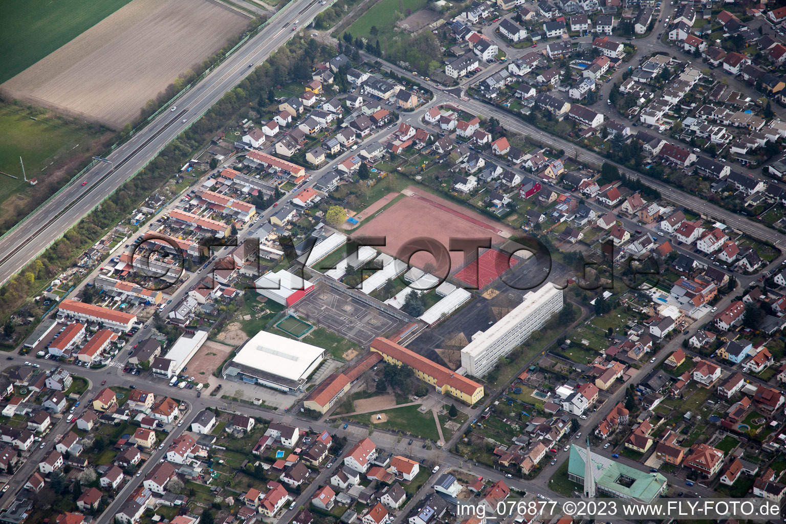 Luftbild von Speyer N im Bundesland Rheinland-Pfalz, Deutschland