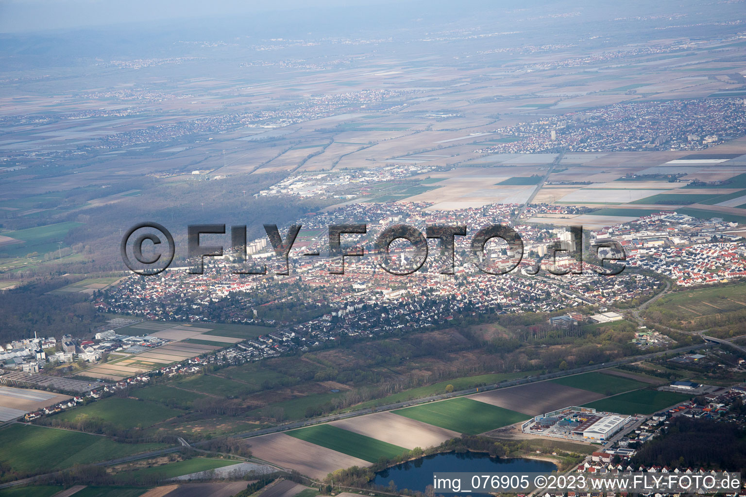 Luftbild von Limburgerhof im Bundesland Rheinland-Pfalz, Deutschland