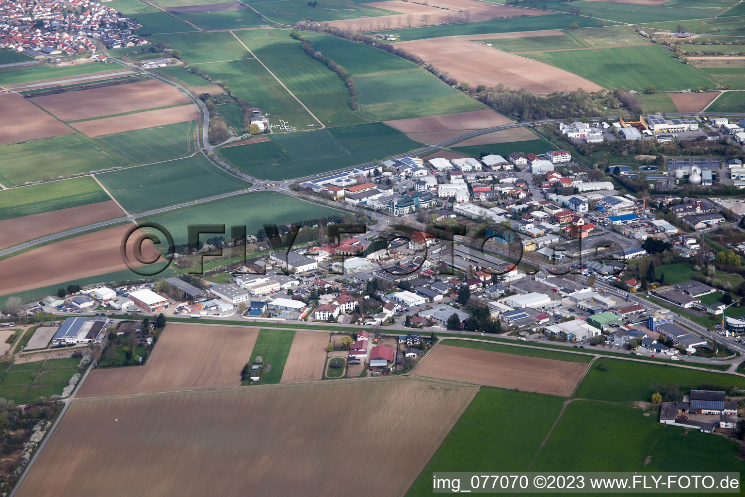 Bensheim im Bundesland Hessen, Deutschland aus der Luft