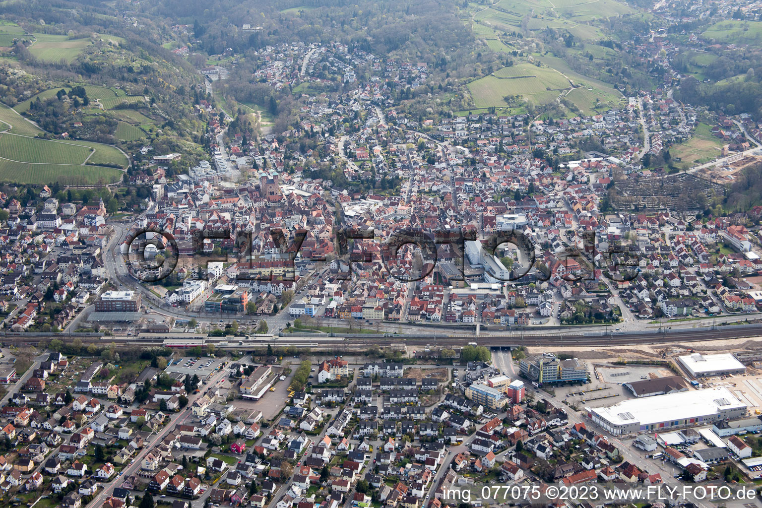 Bensheim im Bundesland Hessen, Deutschland vom Flugzeug aus