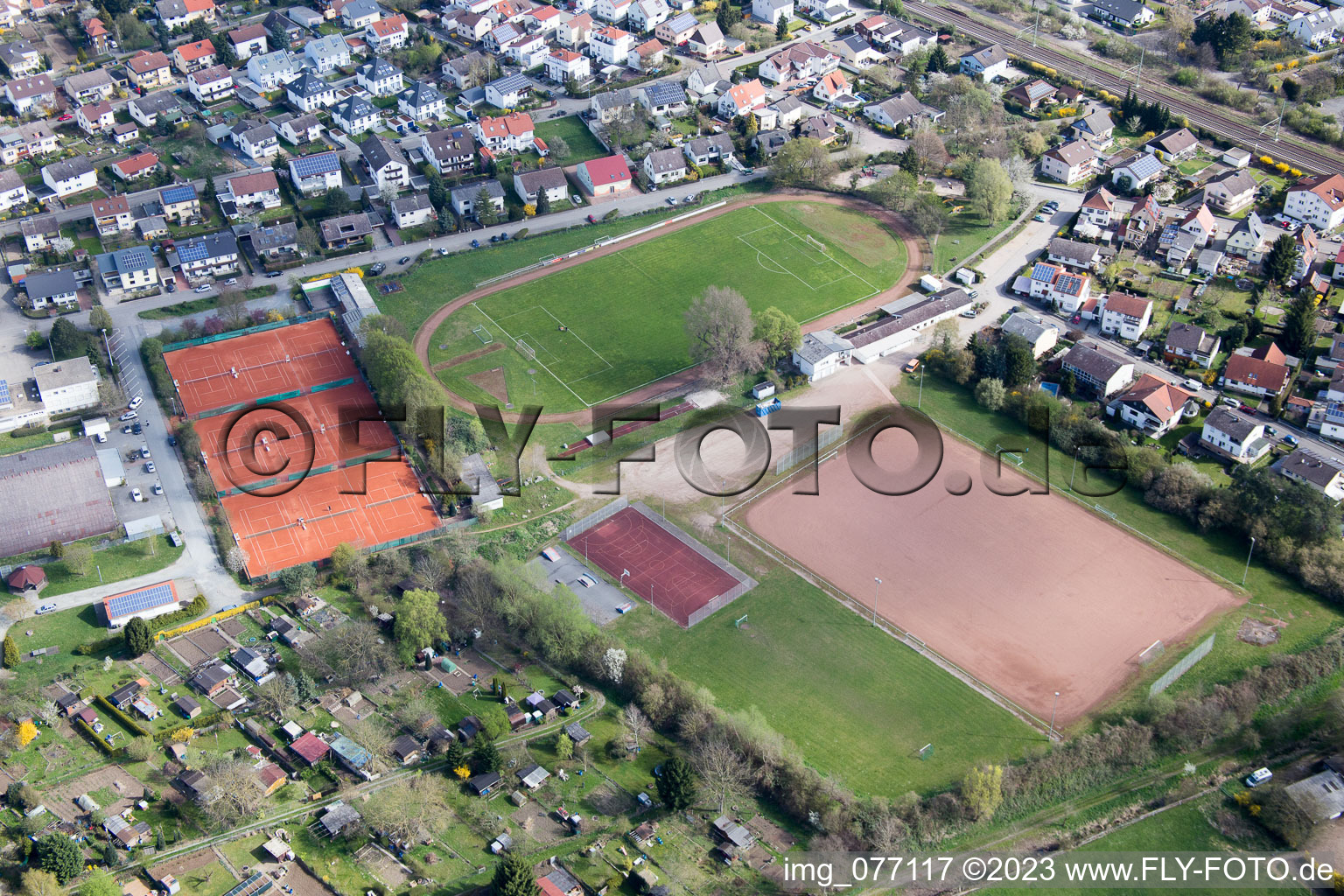 Zwingenberg im Bundesland Hessen, Deutschland aus der Luft