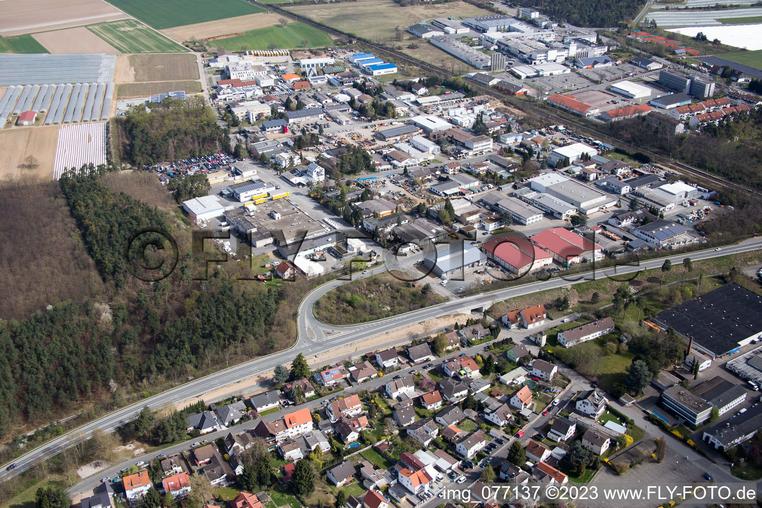 Drohnenaufname von Alsbach-Hähnlein im Bundesland Hessen, Deutschland