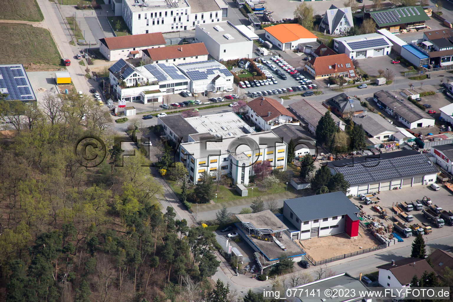 Alsbach-Hähnlein im Bundesland Hessen, Deutschland von einer Drohne aus