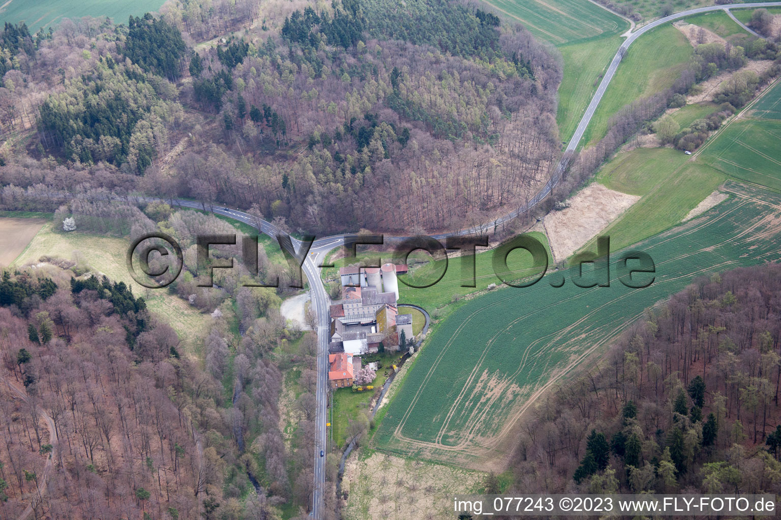 Luftbild von Nieder-Modau im Bundesland Hessen, Deutschland