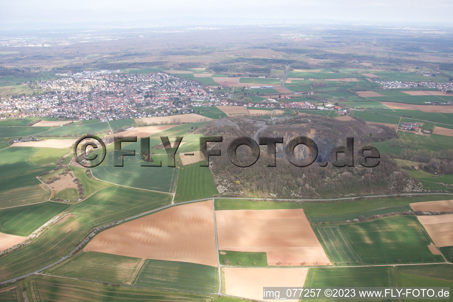 Luftbild von Roßdorf im Bundesland Hessen, Deutschland