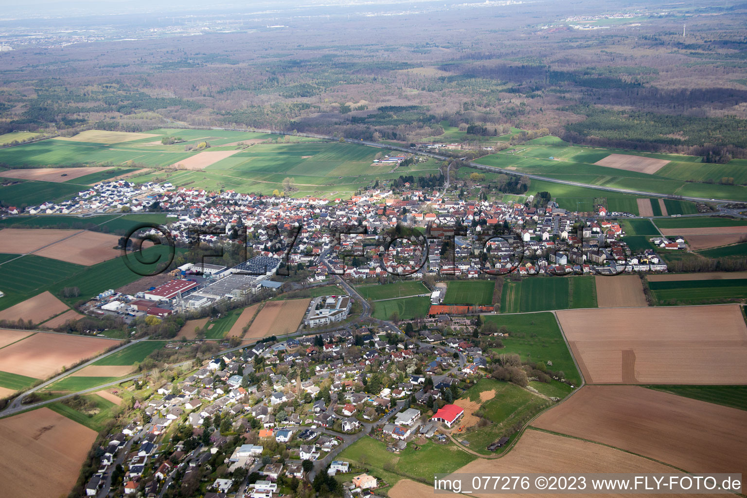 Luftbild von Gundernhausen im Bundesland Hessen, Deutschland