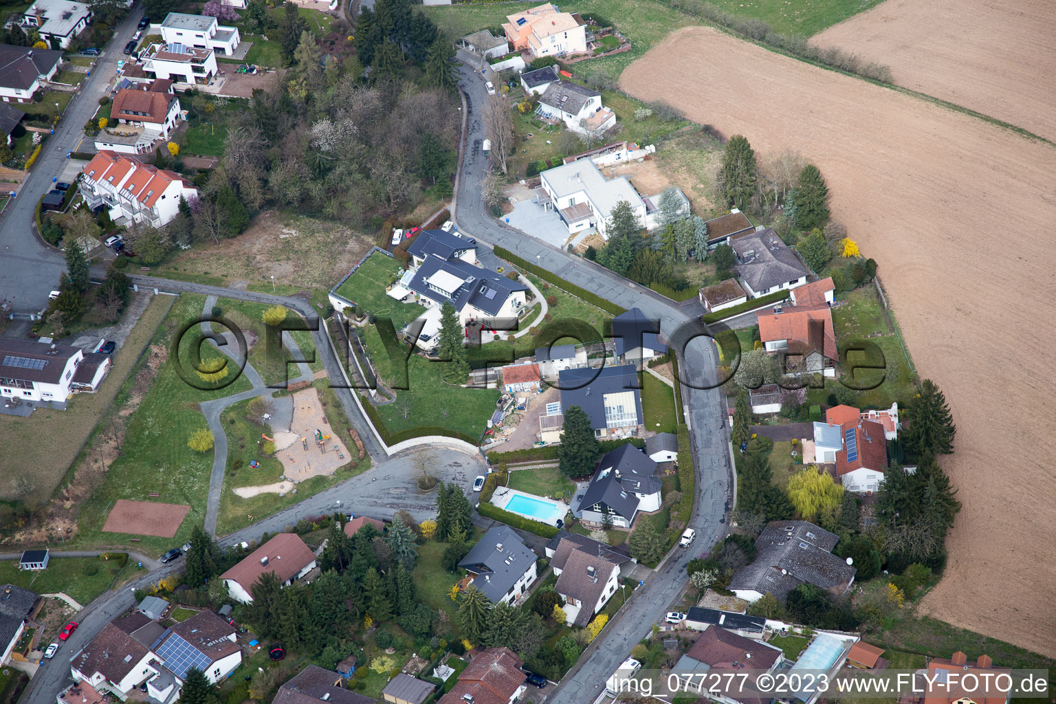 Luftaufnahme von Gundernhausen im Bundesland Hessen, Deutschland