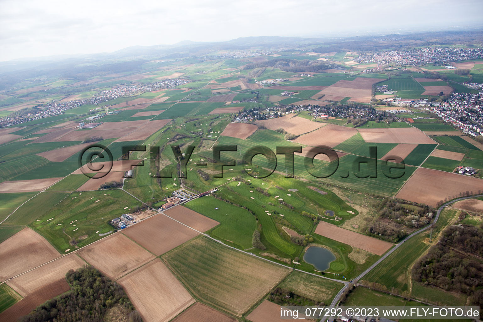 Groß-Zimmern, Golfplatz im Bundesland Hessen, Deutschland aus der Luft