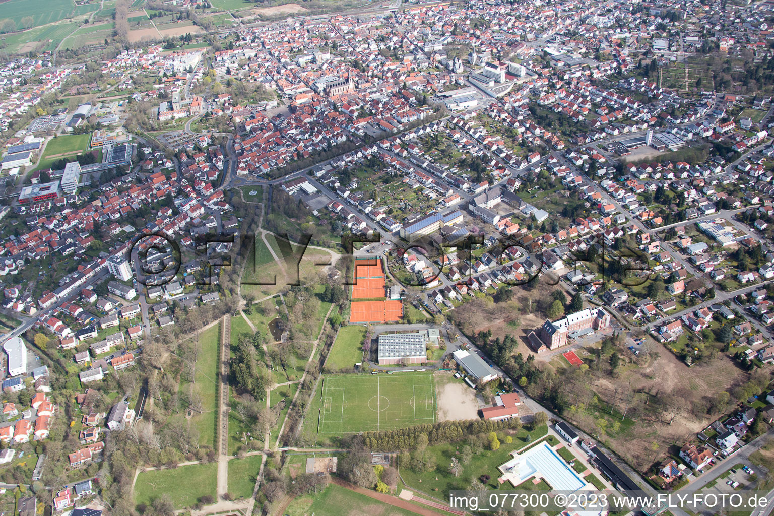 Luftbild von Dieburg im Bundesland Hessen, Deutschland
