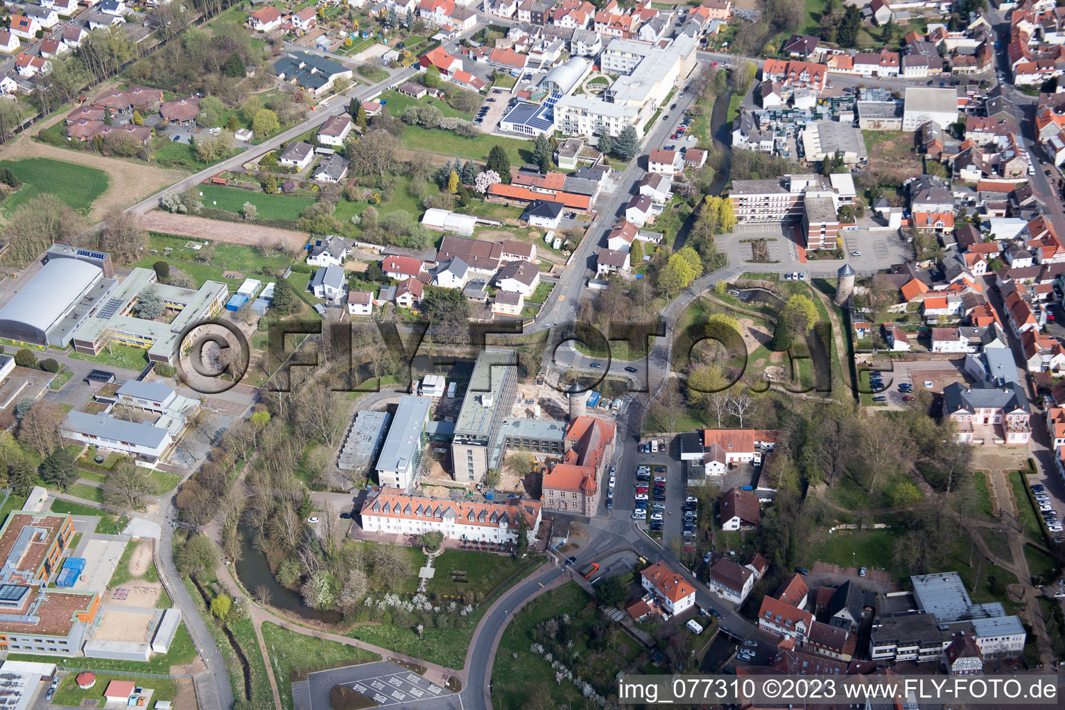 Dieburg im Bundesland Hessen, Deutschland vom Flugzeug aus